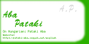 aba pataki business card